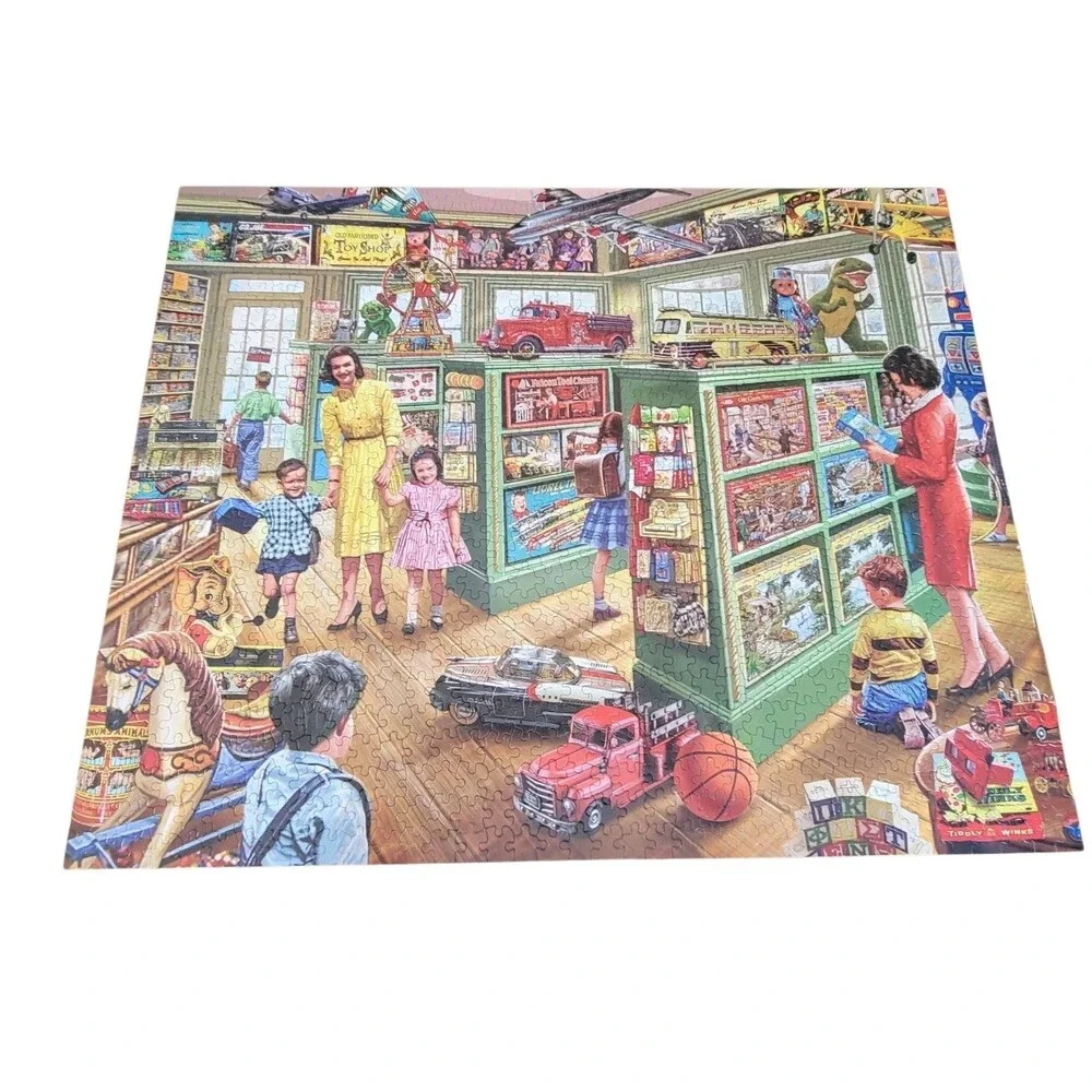 2015 White Mountain The Toy Store 1000 Piece Toys Cardboard Jigsaw Puzzle #1152
